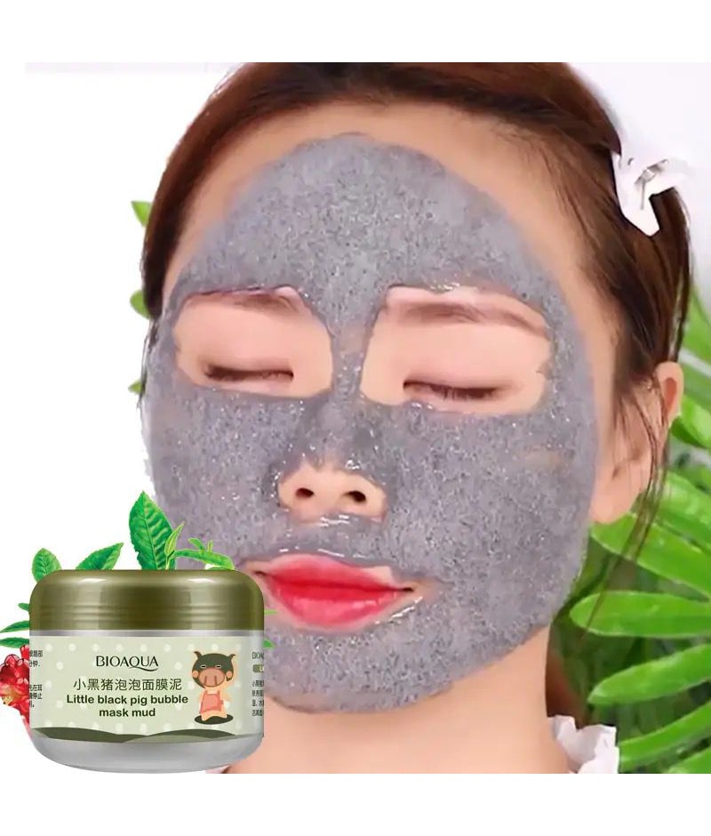 ماسک صورت ژلی حبابی کربن  پاکسازی و لایه بردار100 گرمی_